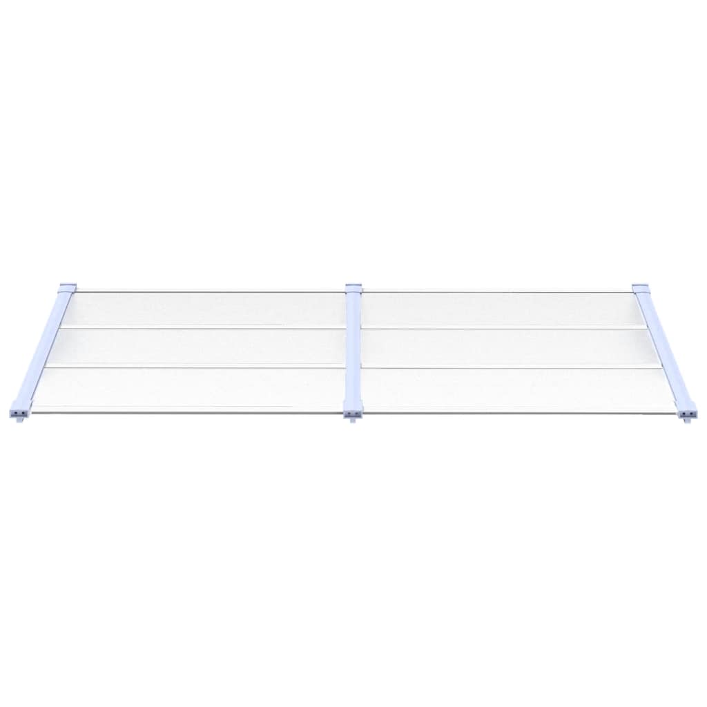 vidaXL Door Canopy Grey and Transparent 199x90 cm Polycarbonate 3