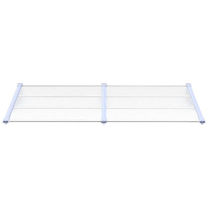 vidaXL Door Canopy Grey and Transparent 199x90 cm Polycarbonate 3