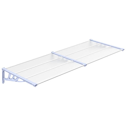 vidaXL Door Canopy Grey and Transparent 239x90 cm Polycarbonate 2