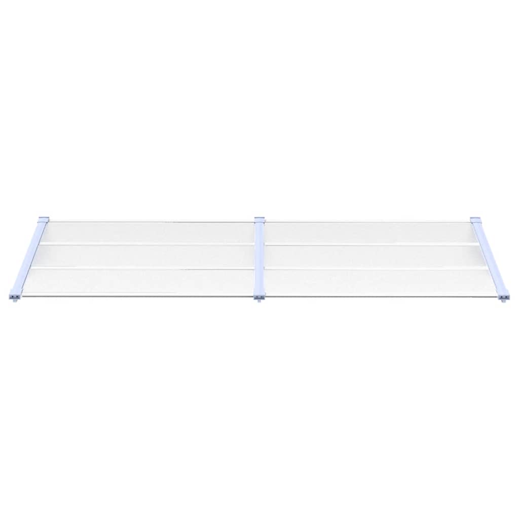 vidaXL Door Canopy Grey and Transparent 239x90 cm Polycarbonate 3