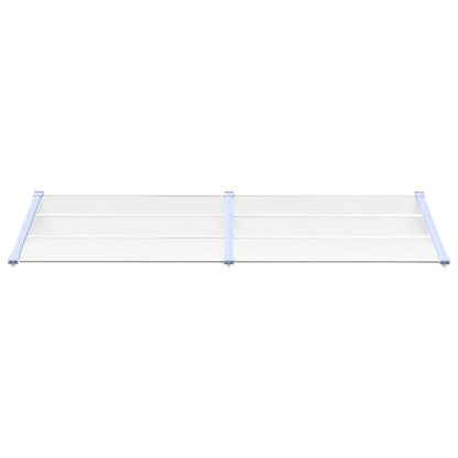 vidaXL Door Canopy Grey and Transparent 239x90 cm Polycarbonate 3