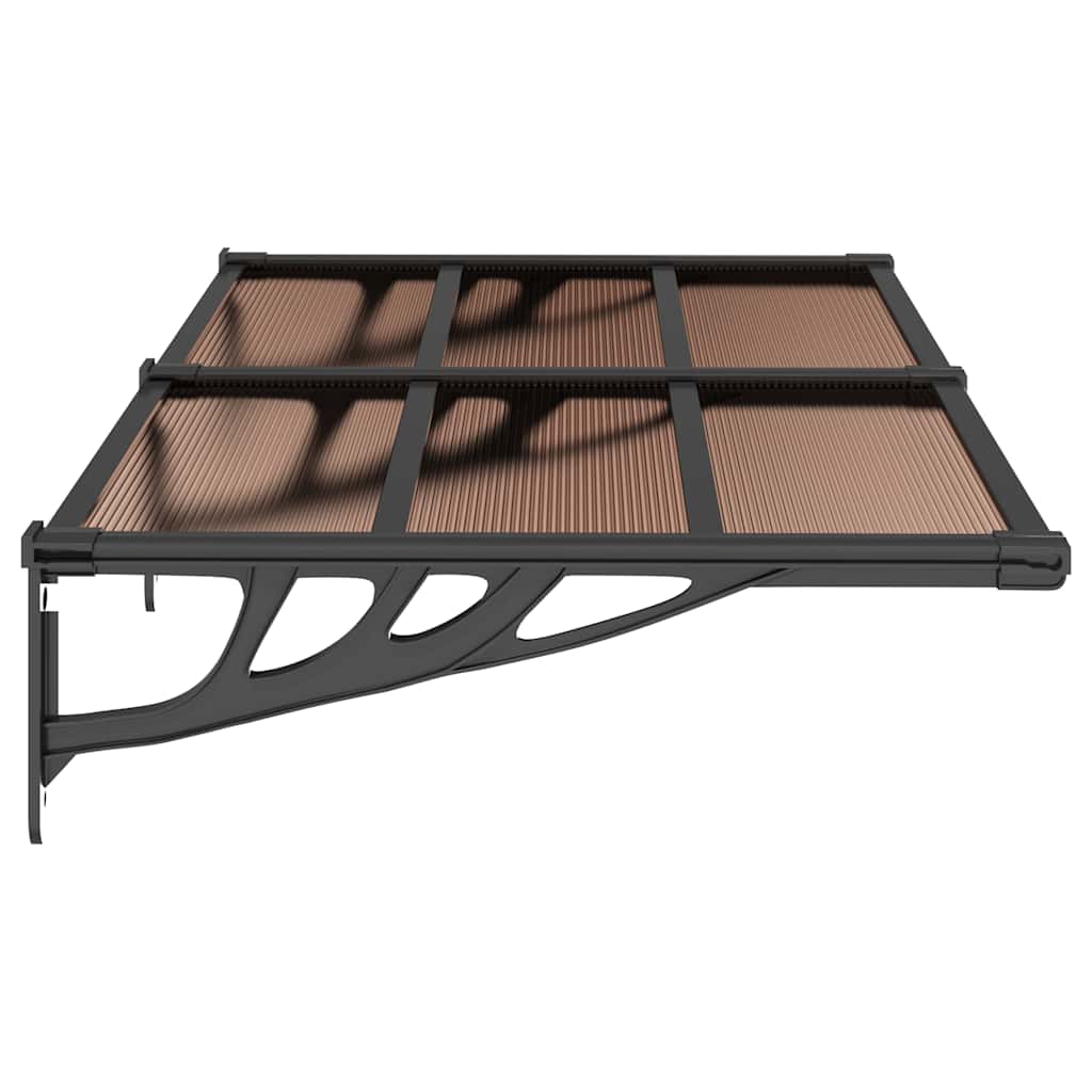 vidaXL Door Canopy Black 152,5x90 cm Polycarbonate 4