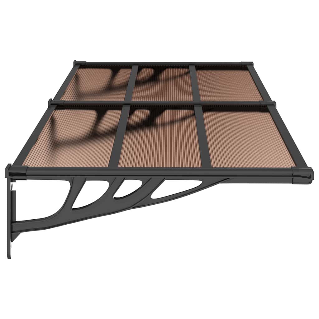 vidaXL Door Canopy Black 199x90 cm Polycarbonate 4