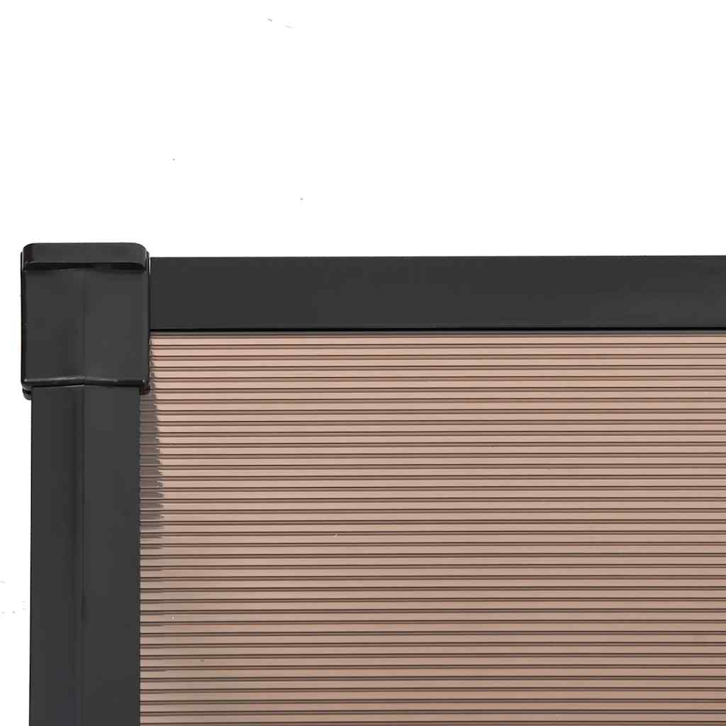 vidaXL Door Canopy Black 199x90 cm Polycarbonate 5