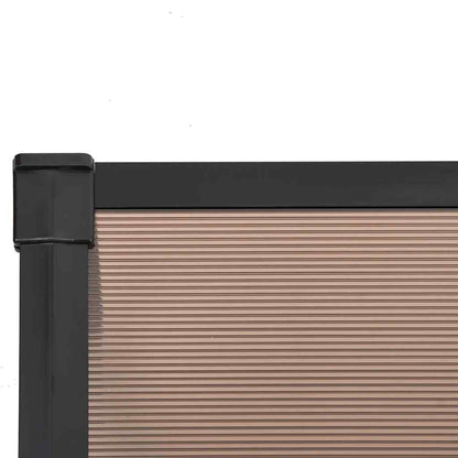 vidaXL Door Canopy Black 199x90 cm Polycarbonate 5