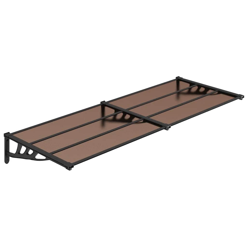 vidaXL Door Canopy Black 239x90 cm Polycarbonate 2
