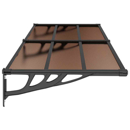 vidaXL Door Canopy Black 239x90 cm Polycarbonate 4