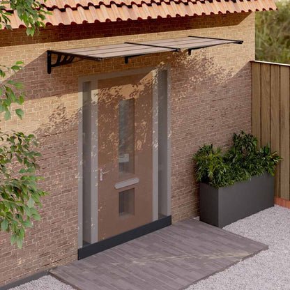 vidaXL Door Canopy Black 239x90 cm Polycarbonate 1