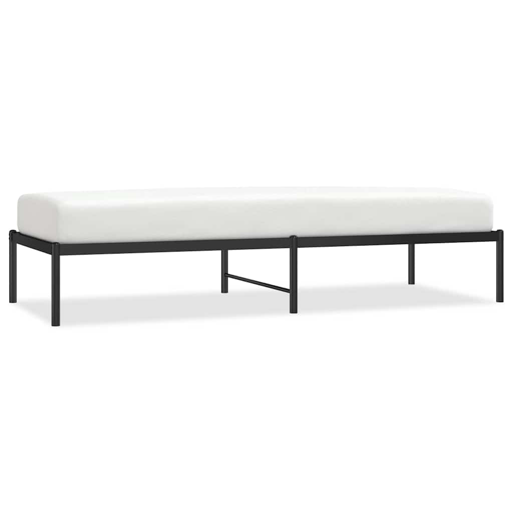 vidaXL Metal Bed Frame without Mattress Black 75x190cm 2