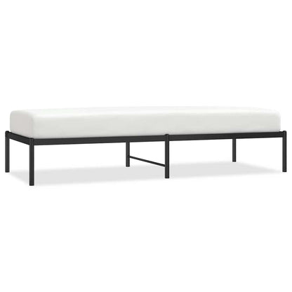 vidaXL Metal Bed Frame without Mattress Black 75x190cm 2