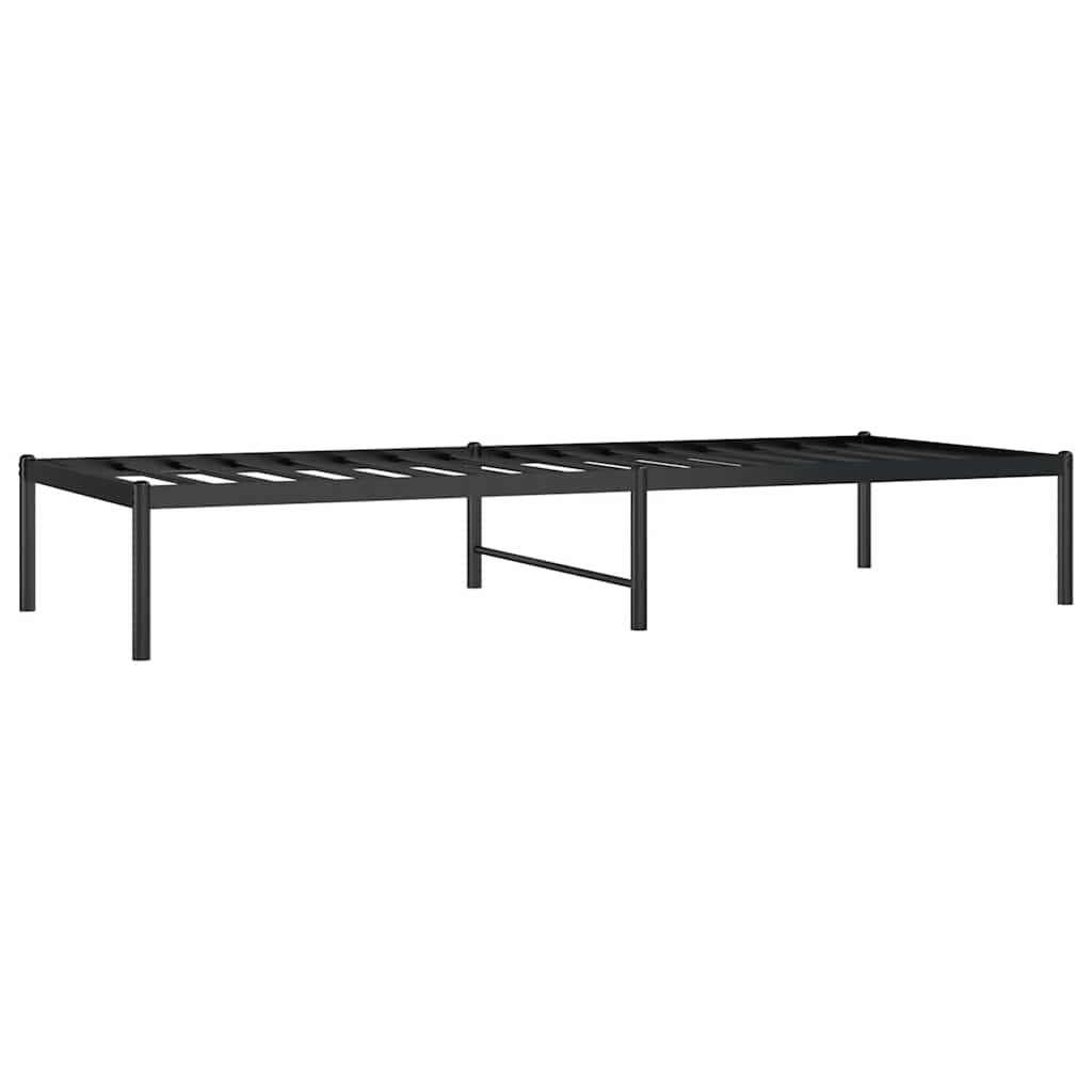 vidaXL Metal Bed Frame without Mattress Black 75x190cm 3