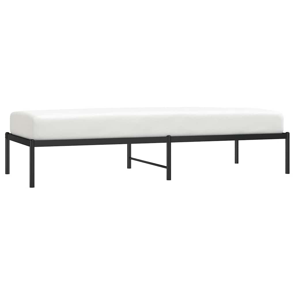 vidaXL Metal Bed Frame without Mattress Black 75x190cm 4