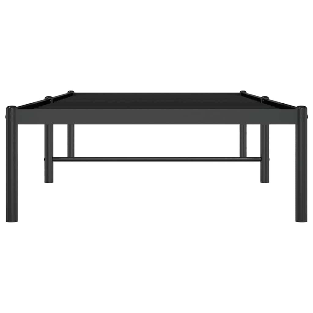 vidaXL Metal Bed Frame without Mattress Black 75x190cm 5