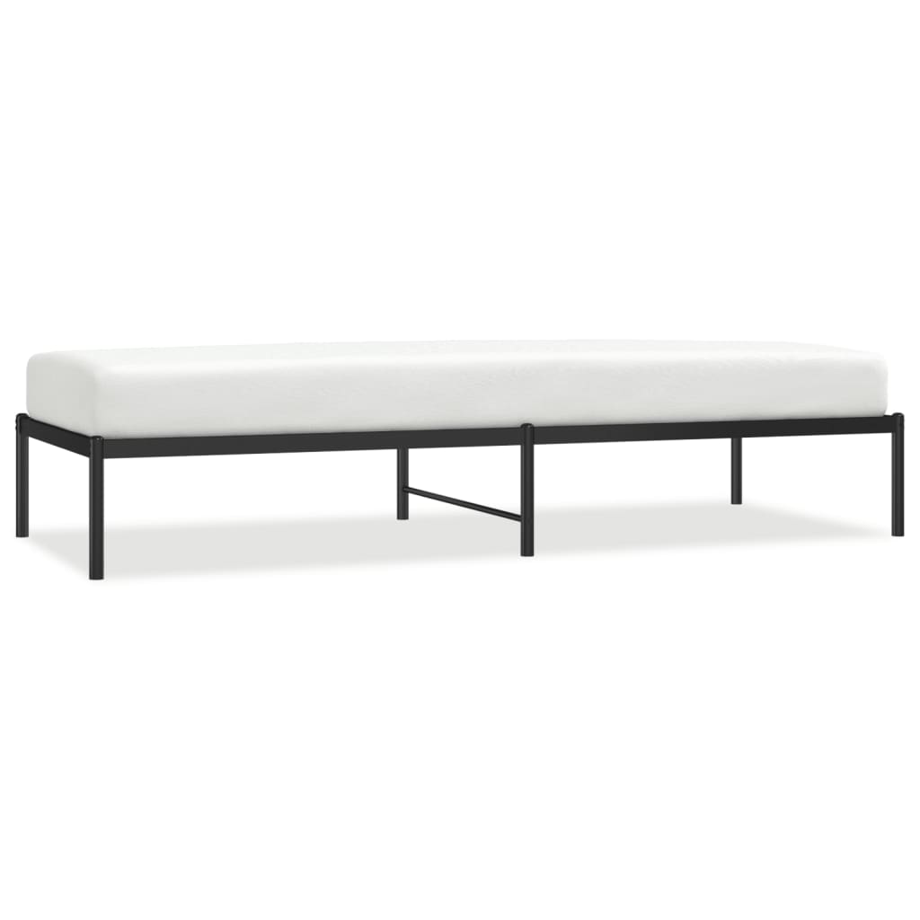 vidaXL Metal Bed Frame without Mattress Black 80x200cm 2