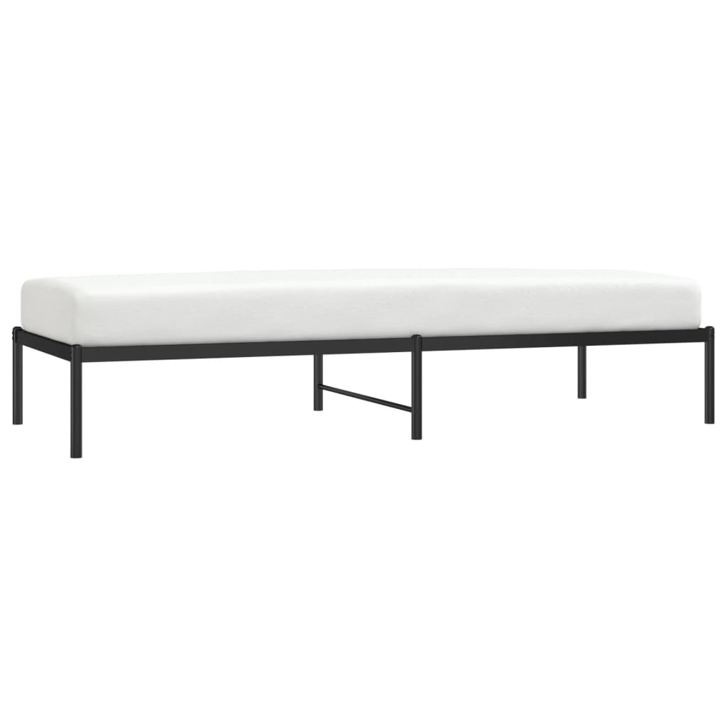 vidaXL Metal Bed Frame without Mattress Black 80x200cm 4