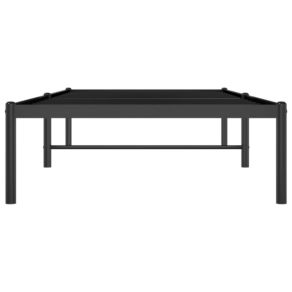 vidaXL Metal Bed Frame without Mattress Black 80x200cm 5