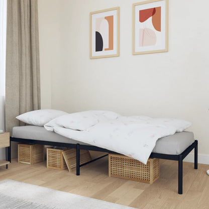 vidaXL Metal Bed Frame without Mattress Black 80x200cm 1