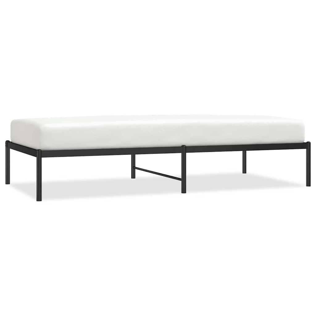 vidaXL Metal Bed Frame without Mattress Black 90x190cm 2