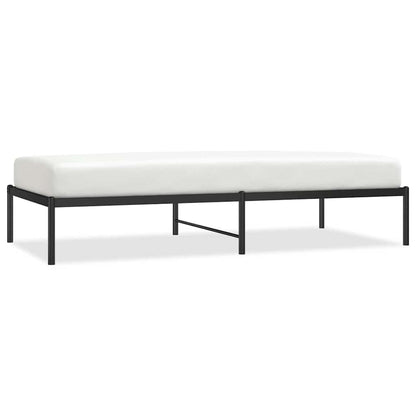 vidaXL Metal Bed Frame without Mattress Black 90x190cm 2