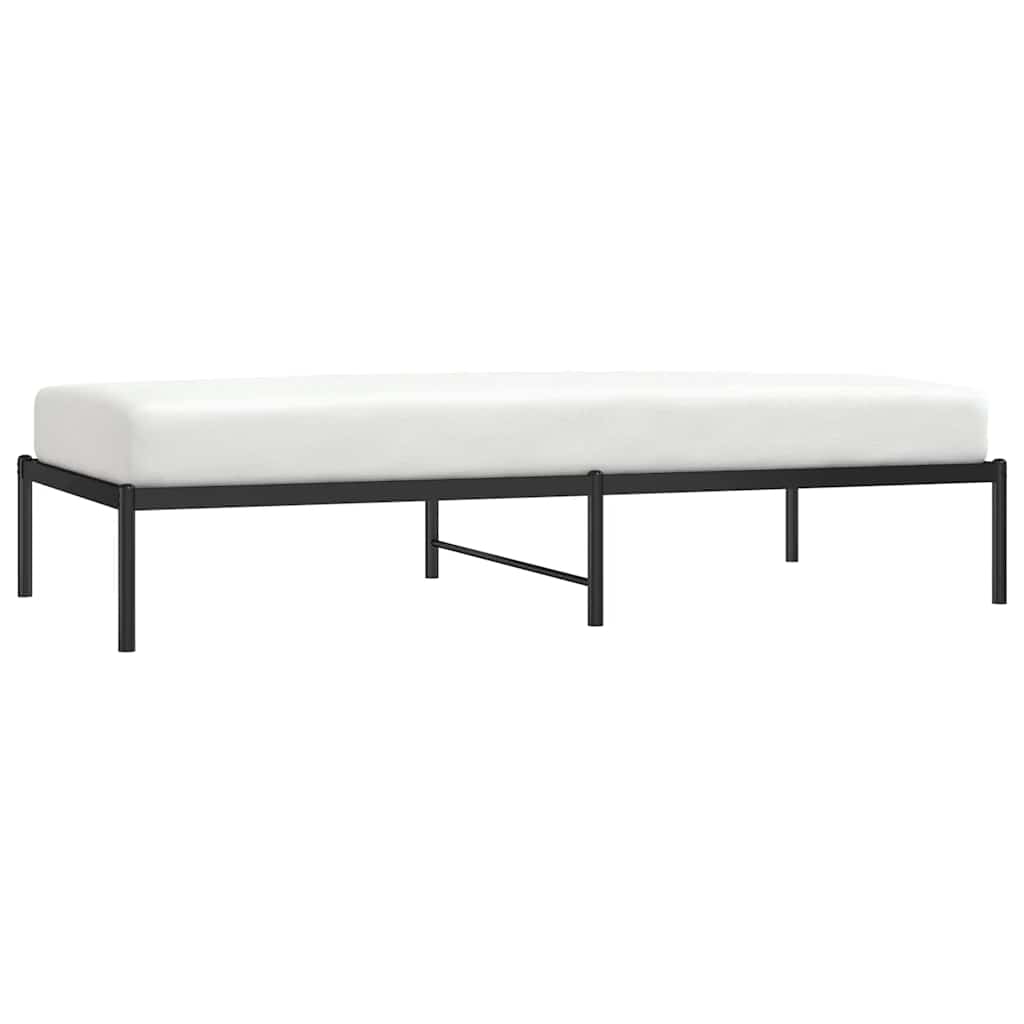 vidaXL Metal Bed Frame without Mattress Black 90x190cm 4