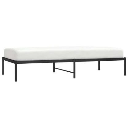 vidaXL Metal Bed Frame without Mattress Black 90x190cm 4
