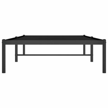 vidaXL Metal Bed Frame without Mattress Black 90x190cm 5