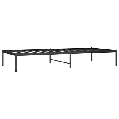 vidaXL Metal Bed Frame without Mattress Black 90x200cm 3