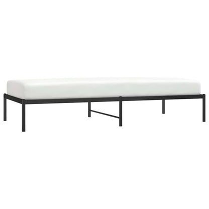 vidaXL Metal Bed Frame without Mattress Black 90x200cm 4