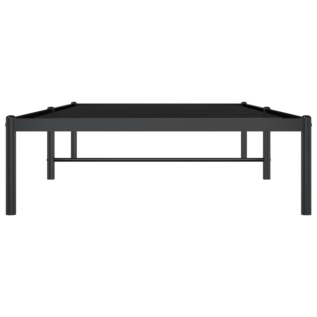 vidaXL Metal Bed Frame without Mattress Black 90x200cm 5