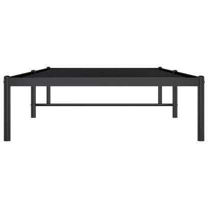 vidaXL Metal Bed Frame without Mattress Black 90x200cm 5