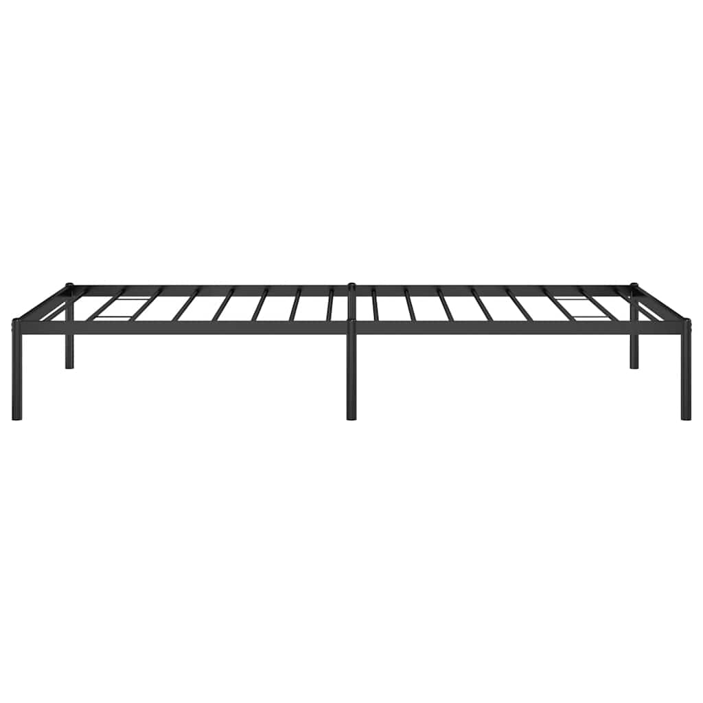 vidaXL Metal Bed Frame without Mattress Black 90x200cm 6