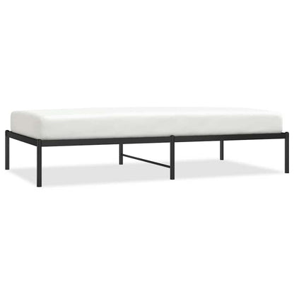 vidaXL Metal Bed Frame without Mattress Black 100x190cm 2
