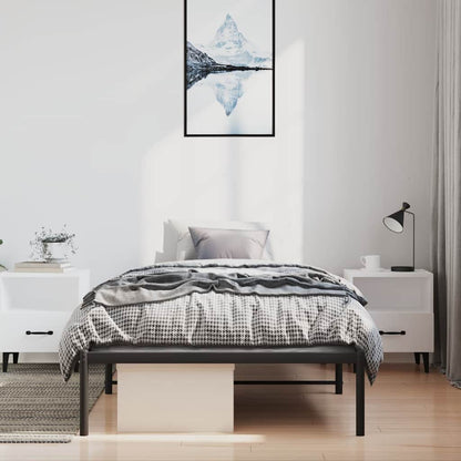 vidaXL Metal Bed Frame without Mattress Black 100x190cm 3