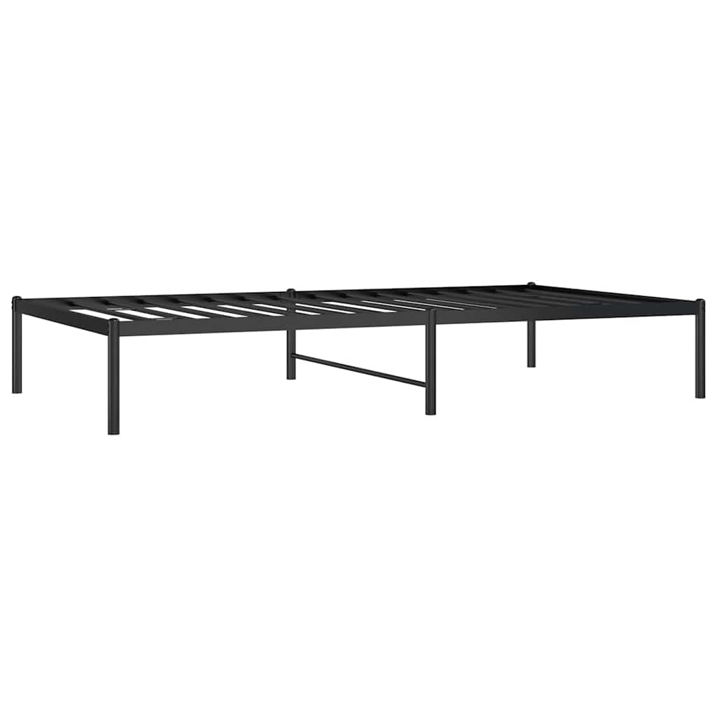 vidaXL Metal Bed Frame without Mattress Black 100x190cm 4
