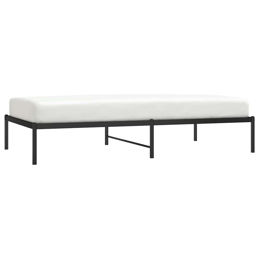 vidaXL Metal Bed Frame without Mattress Black 100x190cm 5