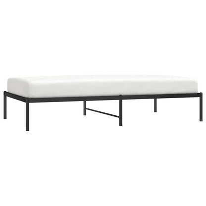 vidaXL Metal Bed Frame without Mattress Black 100x190cm 5