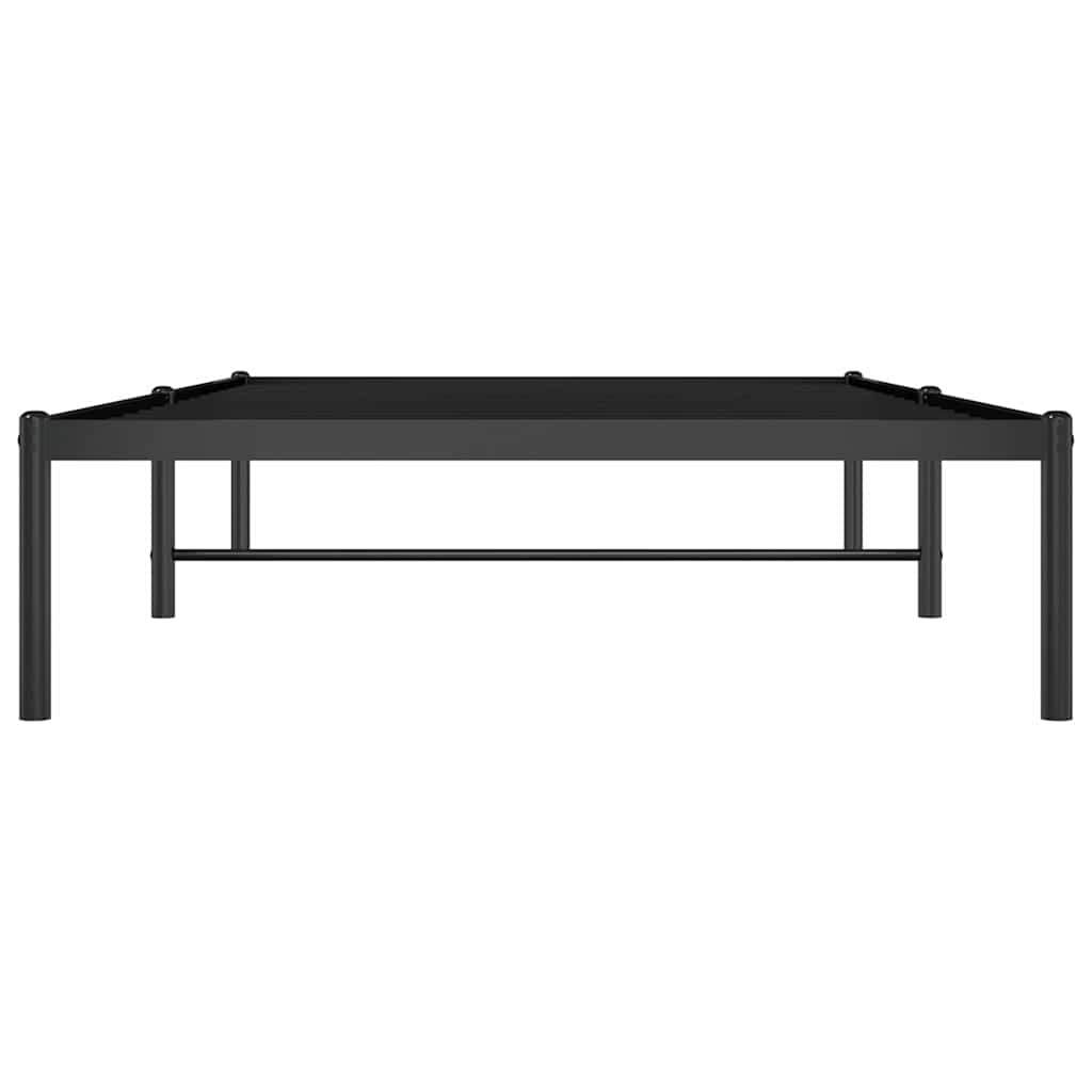 vidaXL Metal Bed Frame without Mattress Black 100x190cm 6