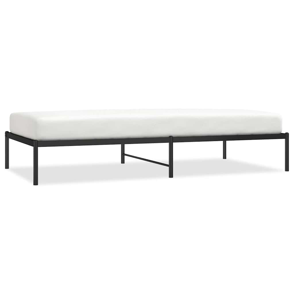 vidaXL Metal Bed Frame without Mattress Black 100x200cm 2