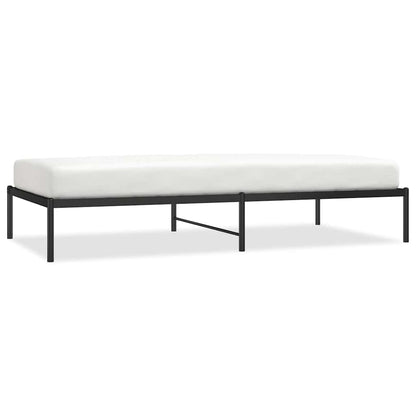 vidaXL Metal Bed Frame without Mattress Black 100x200cm 2