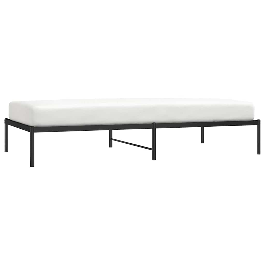 vidaXL Metal Bed Frame without Mattress Black 100x200cm 5