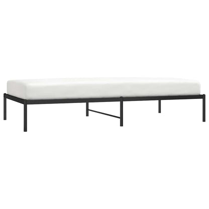 vidaXL Metal Bed Frame without Mattress Black 100x200cm 5