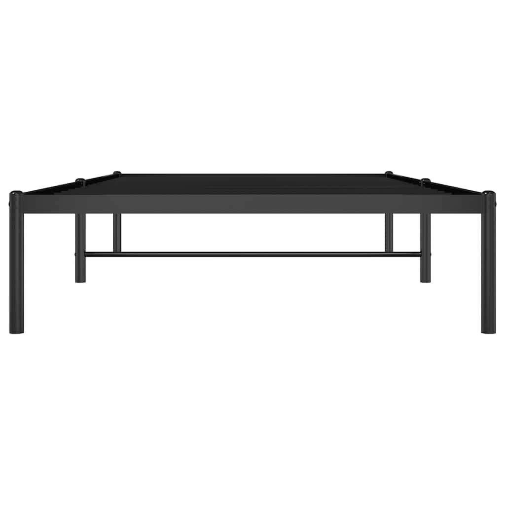 vidaXL Metal Bed Frame without Mattress Black 100x200cm 6