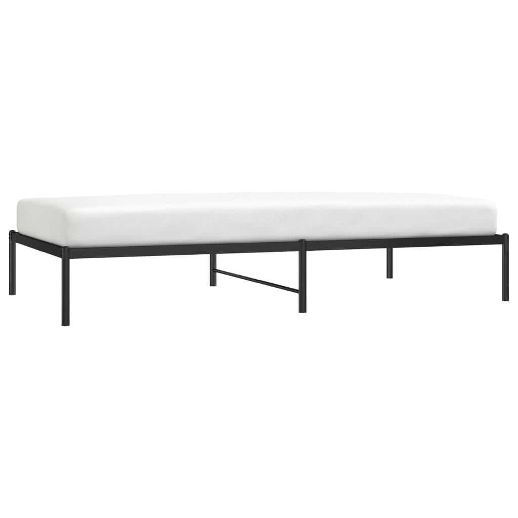 vidaXL Metal Bed Frame without Mattress Black 107x203cm 4