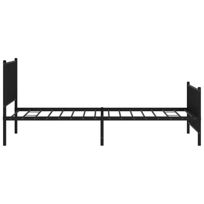 vidaXL Metal Bed Frame without Mattress with Footboard Black 107x203cm 6