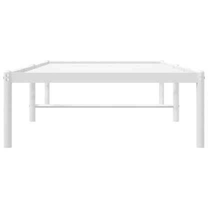 vidaXL Metal Bed Frame without Mattress White 75x190cm 5