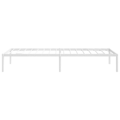 vidaXL Metal Bed Frame without Mattress White 75x190cm 6