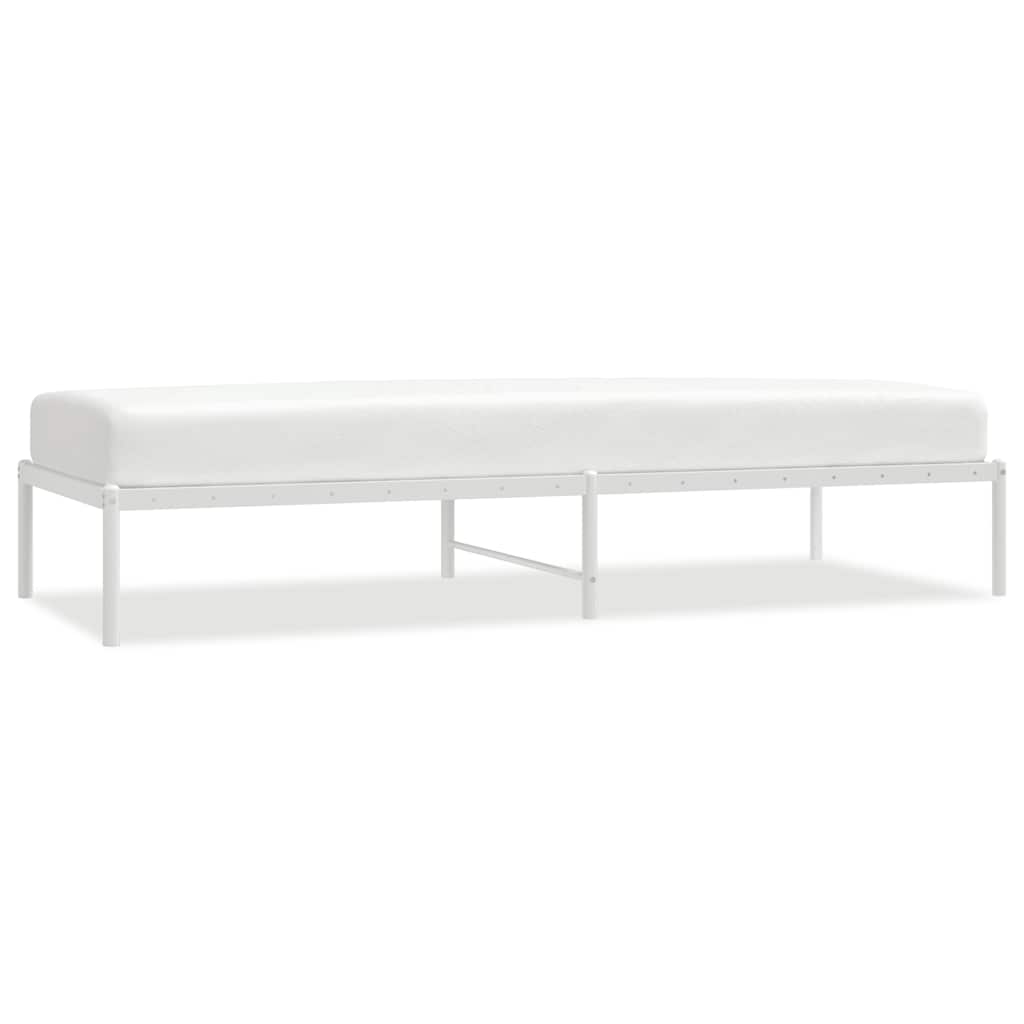 vidaXL Metal Bed Frame without Mattress White 80x200cm 2