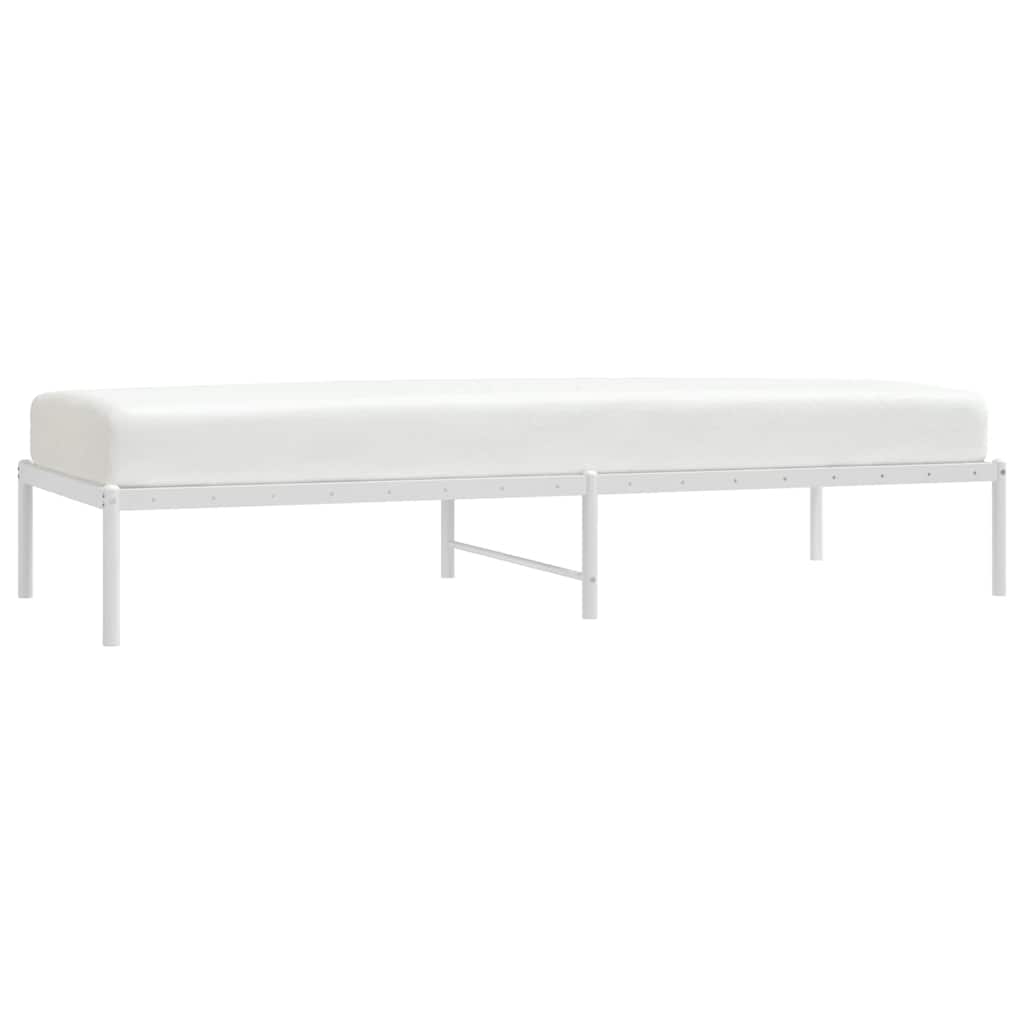 vidaXL Metal Bed Frame without Mattress White 80x200cm 4