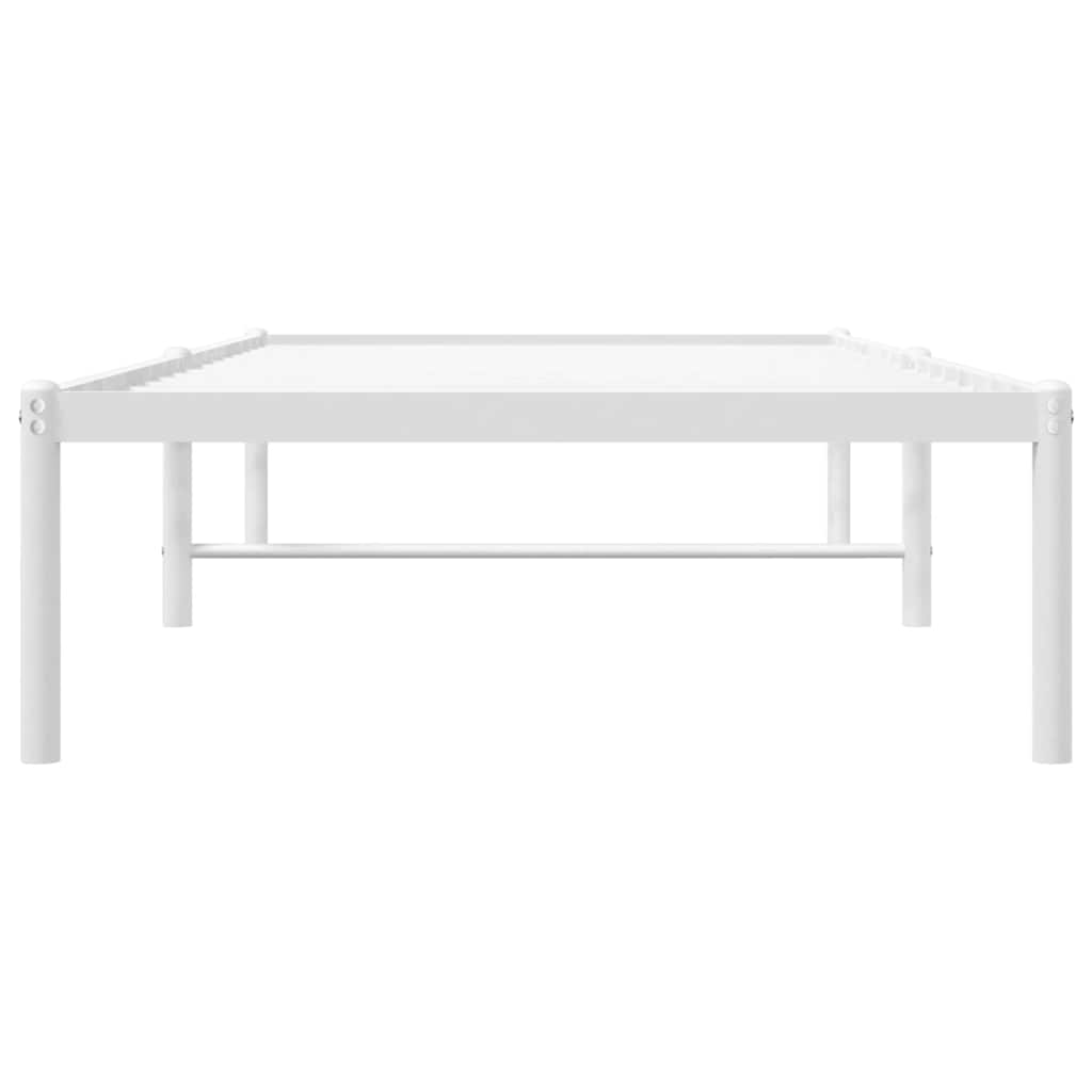 vidaXL Metal Bed Frame without Mattress White 80x200cm 5