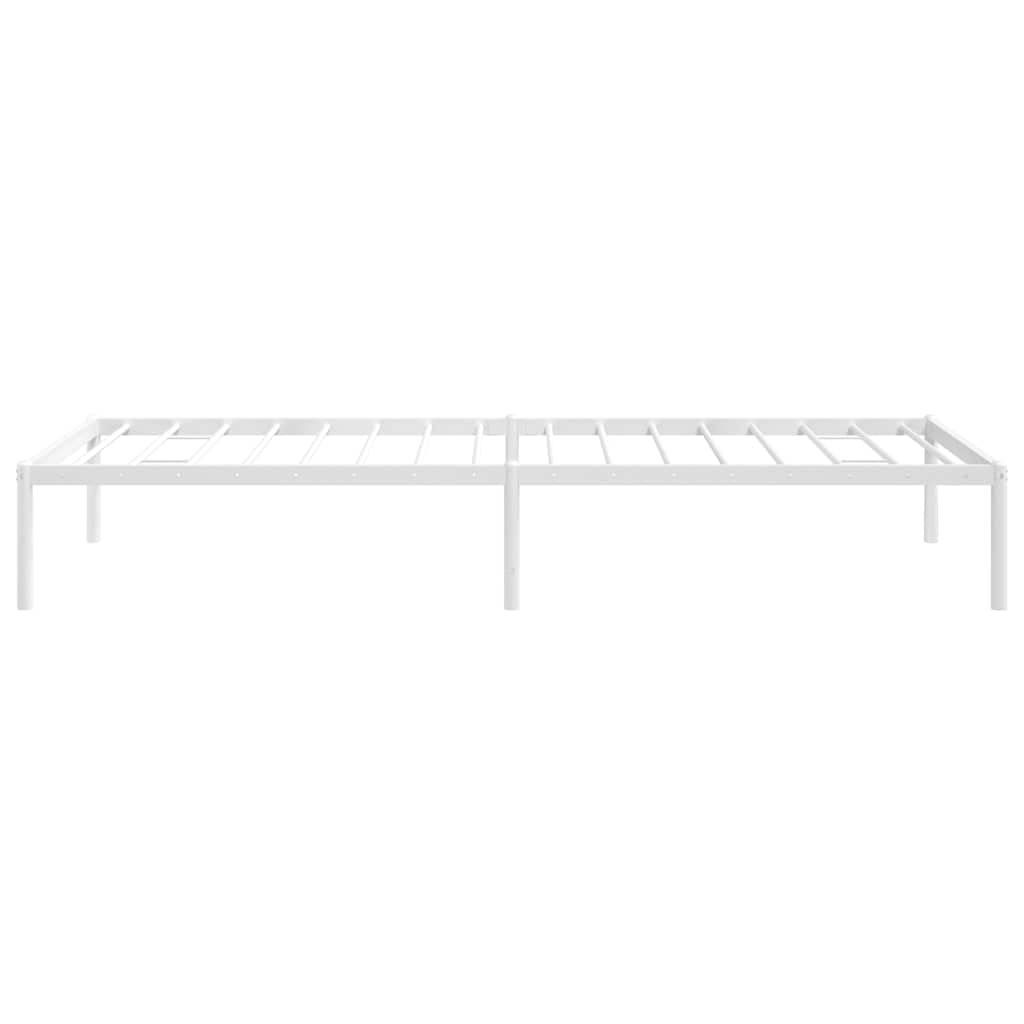 vidaXL Metal Bed Frame without Mattress White 80x200cm 6